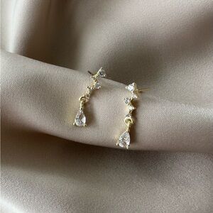 【Stella】Minimalist French Droplet Gemstone Earrings (S925 Silver-Plated)